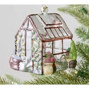 NWT Magnolia Greenhouse Glass Ornament